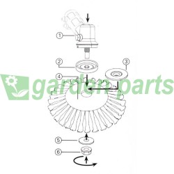 Testina Per Decespugliatore Universale Spazzola Per Pulizia Pavimenti 200mm, 20mm/25,4mm